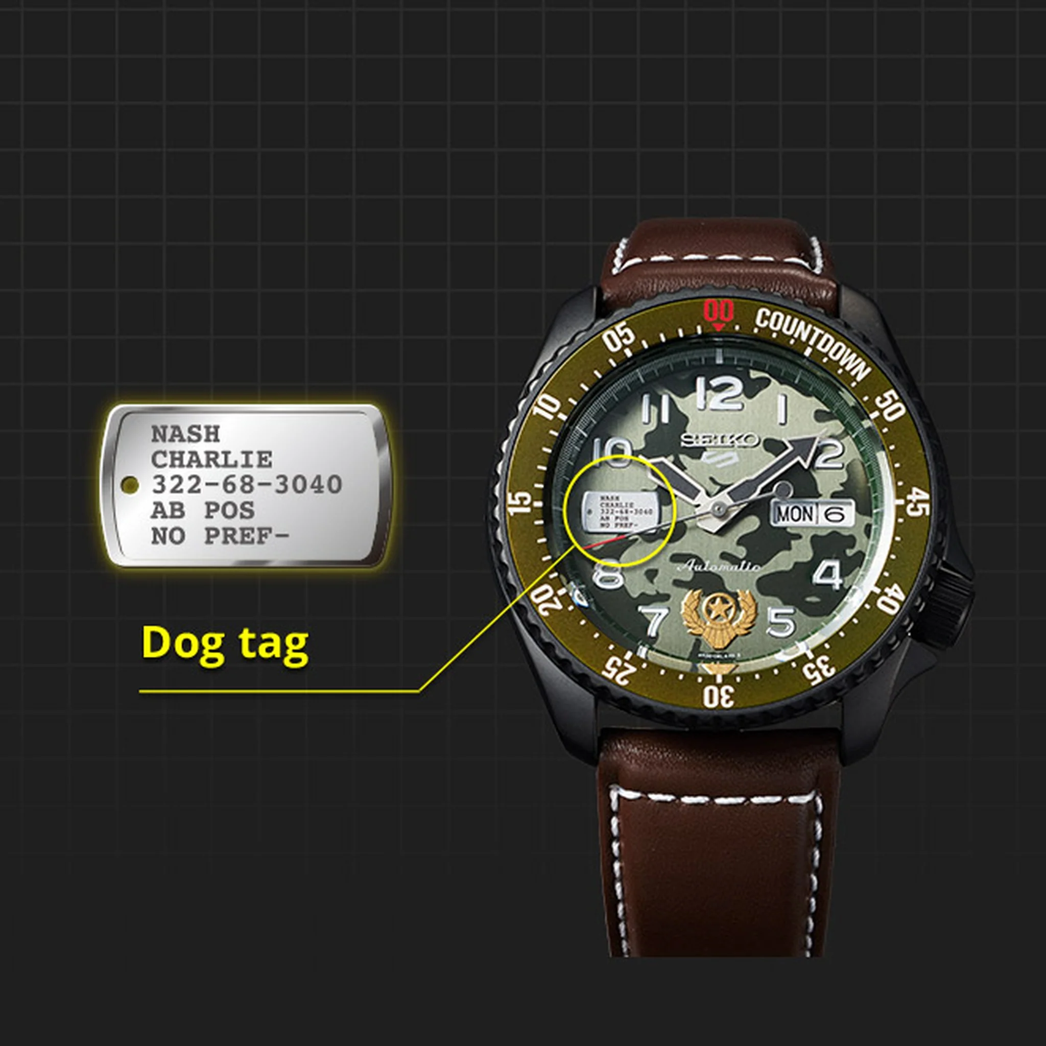 SEIKO 5 SPORT LIMITED EDITION STREET FIGHTER GUILE SRPF21K1 - immagine 5