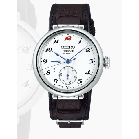 Orologio da uomo Seiko Presage Takumi 110° Anniversario "Laurel" Quadrante Bianco Cinturino in Pelle SPB359J1 - immagine 3